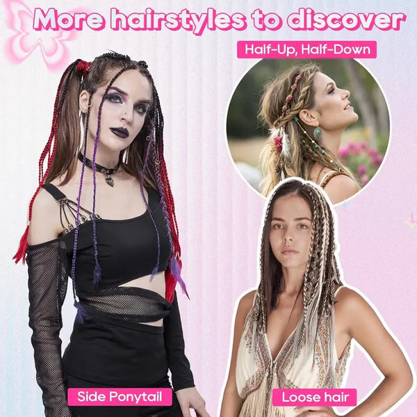 Women's Bohemian Decorative Clip-In Hair Braids