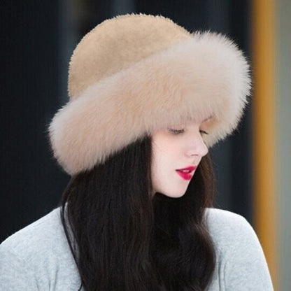 Women's Plush Faux Fur Winter Hat