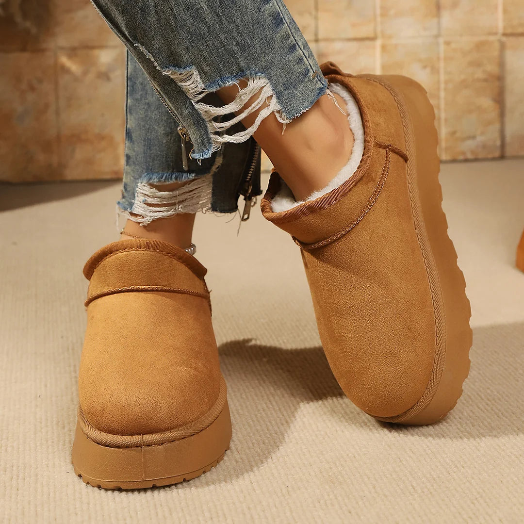 Women's Fleece-Lined Platform Ankle Boots