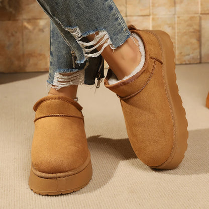 Women's Fleece-Lined Platform Ankle Boots
