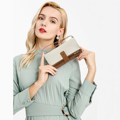 Women’s Tri-Fold Anti-Magnetic Long Wristlet Clutch Wallet