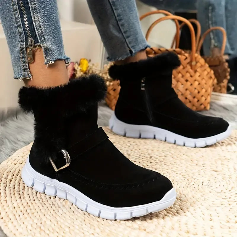 Women's Plush-Lined Platform Winter Boots