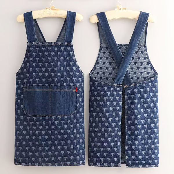 Cross-Back Denim Work Apron