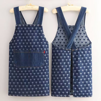 Cross-Back Denim Work Apron