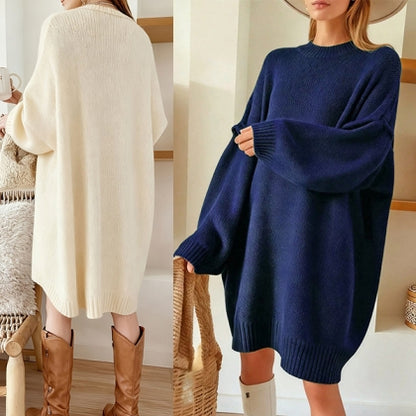 Women's Cosy Relaxed Knit Jumper Dress