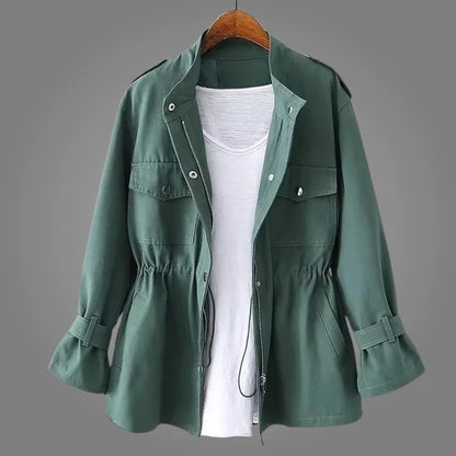 Women's Drawstring Waist Utility Jacket