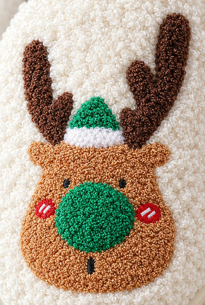 Cosy Reindeer Plush Slippers