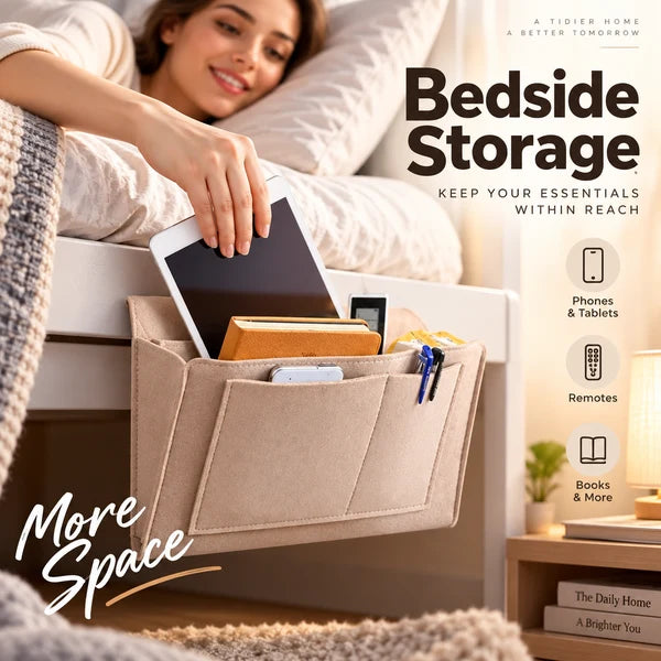 Multi-Pocket Bedside Hanging Organiser