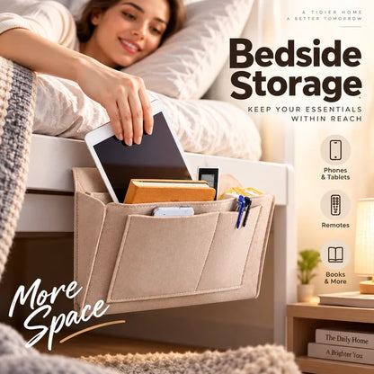Multi-Pocket Bedside Hanging Organiser