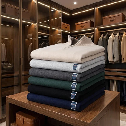 Men's Classic Cotton Quarter-Zip Jumper