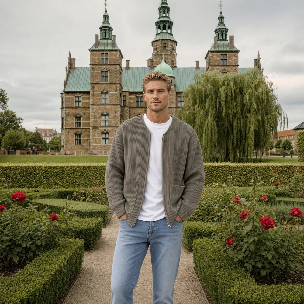 Men's Full Zip Knitted Cardigan