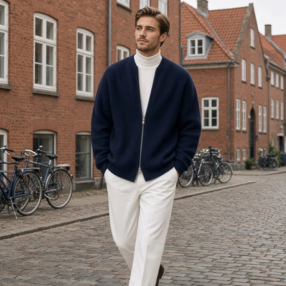 Men's Full Zip Knitted Cardigan
