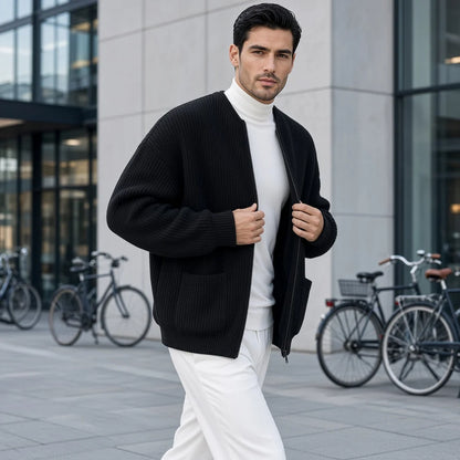 Men's Full Zip Knitted Cardigan