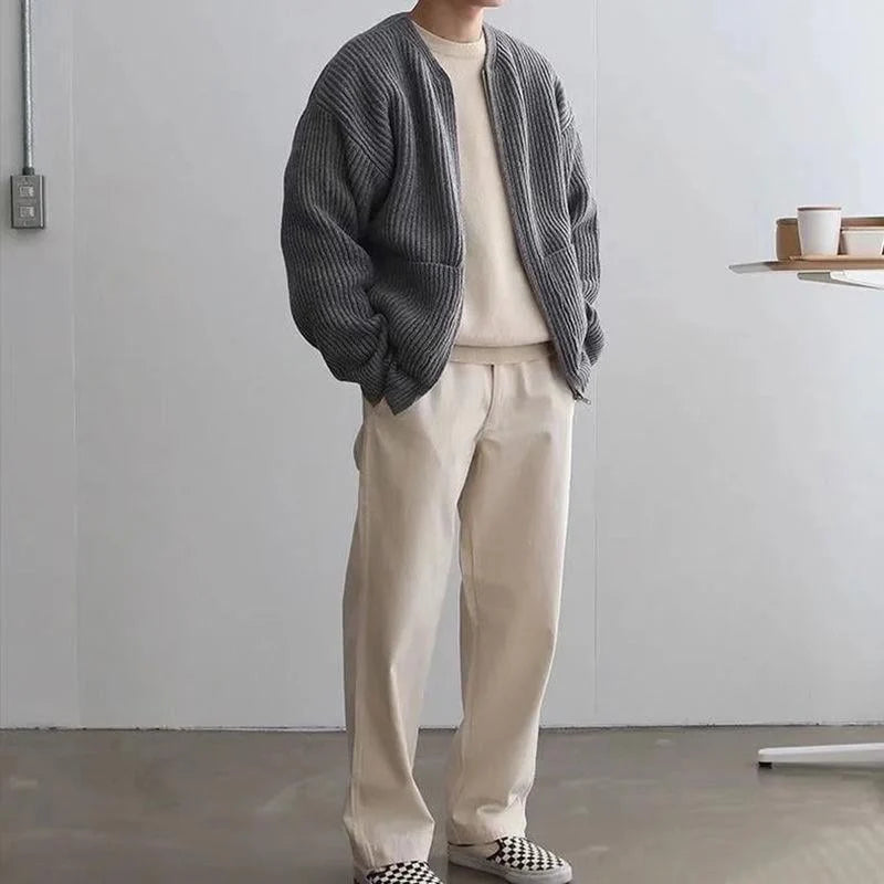 Men's Full Zip Knitted Cardigan