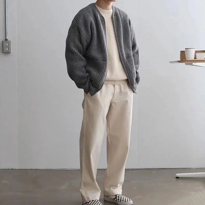 Men's Full Zip Knitted Cardigan