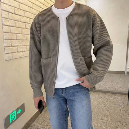 Men's Full Zip Knitted Cardigan