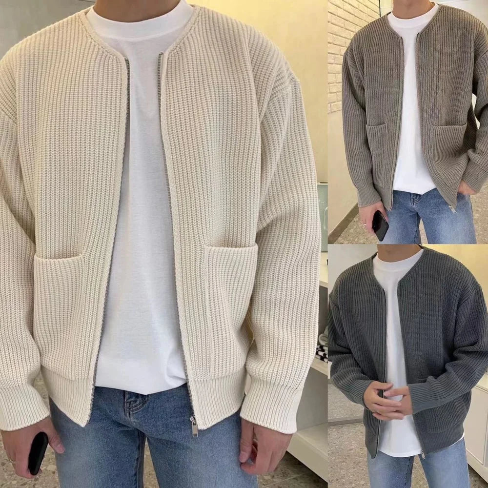 Men's Full Zip Knitted Cardigan
