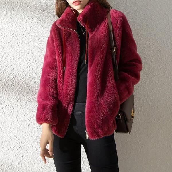 🔥Padded Coat Stand-collar Double-faced Fleece Jacket
