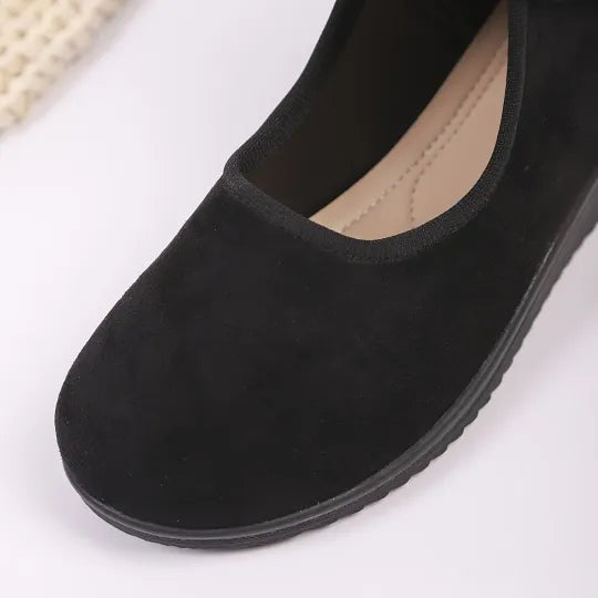 Women's Rhinestone Buckle Wedge Ankle Boots