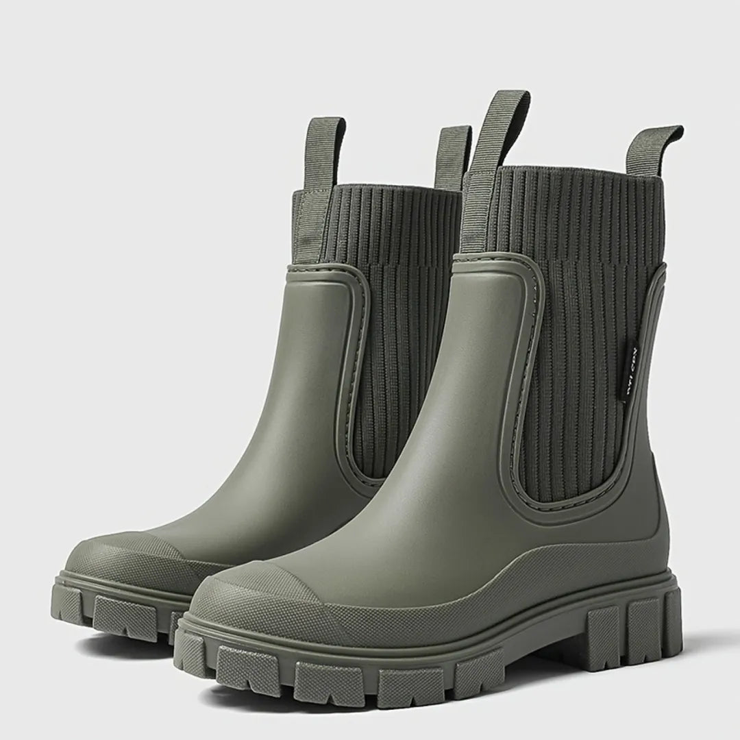 Women's Ribbed Chelsea Rain Boots