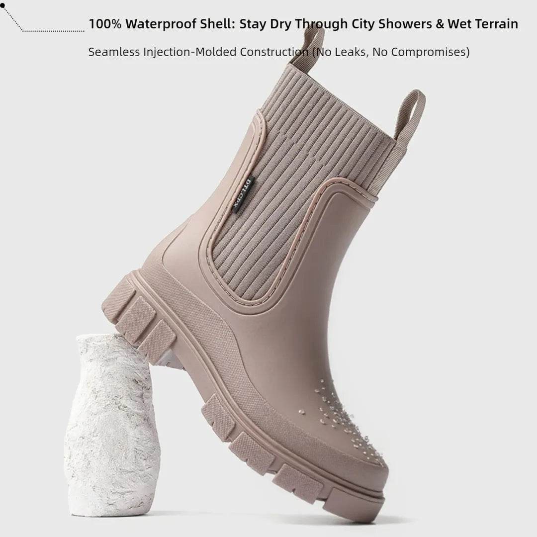 Women's Ribbed Chelsea Rain Boots