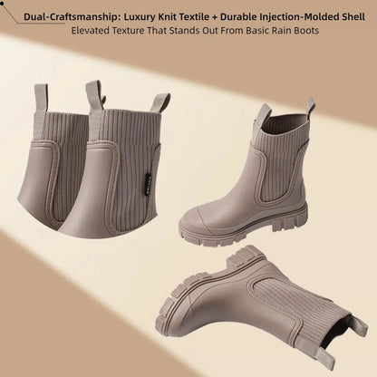 Women's Ribbed Chelsea Rain Boots