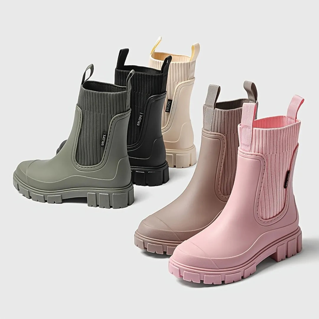 Women's Ribbed Chelsea Rain Boots