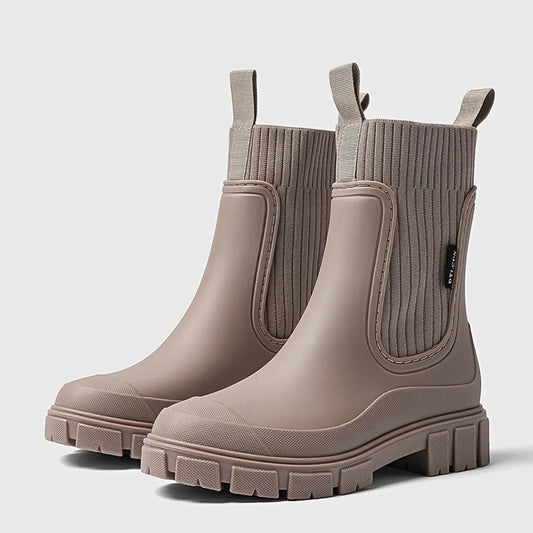 Women's Ribbed Chelsea Rain Boots