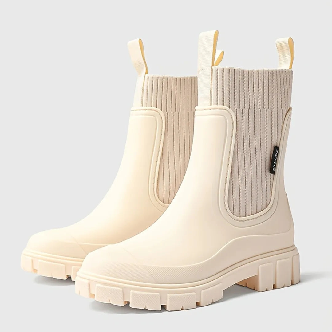Women's Ribbed Chelsea Rain Boots