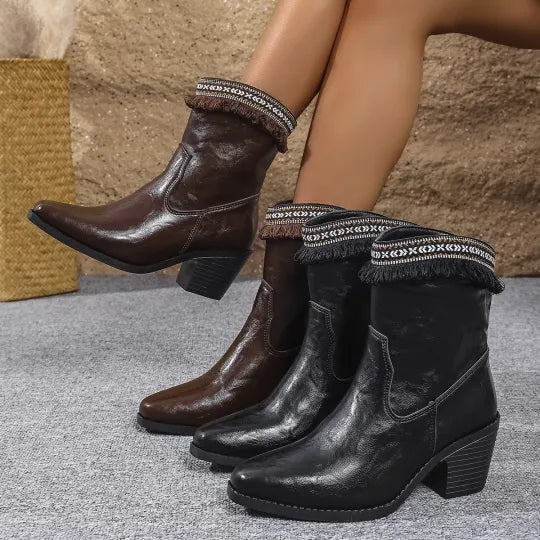 Women's Pointed-Toe Mid-Calf Boots