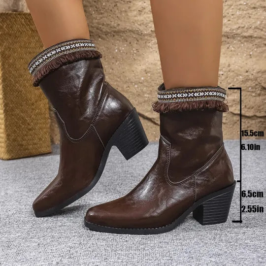 Women's Pointed-Toe Mid-Calf Boots