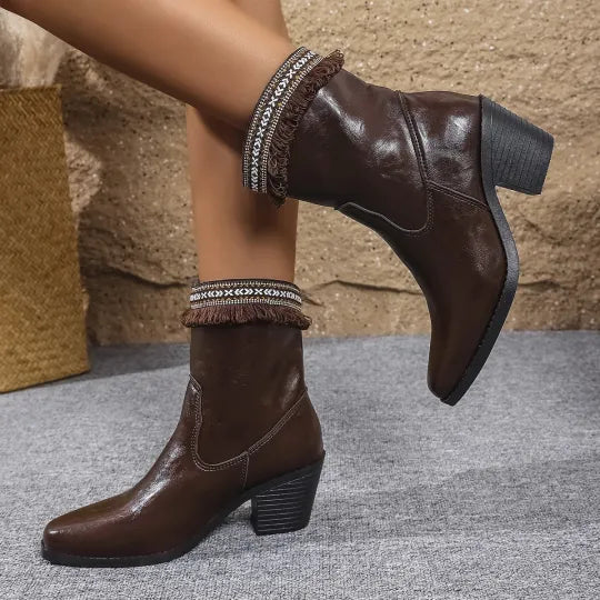 Women's Pointed-Toe Mid-Calf Boots