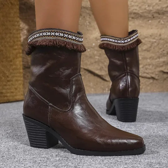 Women's Pointed-Toe Mid-Calf Boots