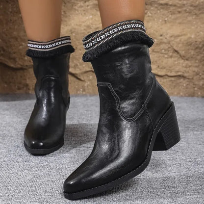 Women's Pointed-Toe Mid-Calf Boots