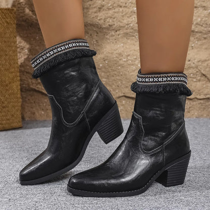 Women's Pointed-Toe Mid-Calf Boots