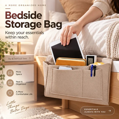 Multi-Pocket Bedside Hanging Organiser