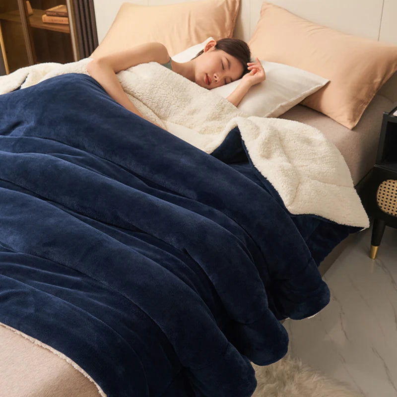 Double-Layer Velvet & Fleece Blanket