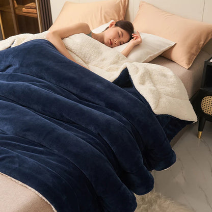 Double-Layer Velvet & Fleece Blanket