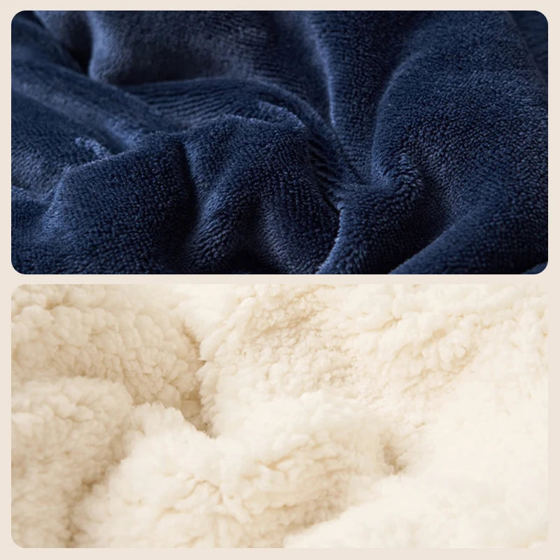 Double-Layer Velvet & Fleece Blanket