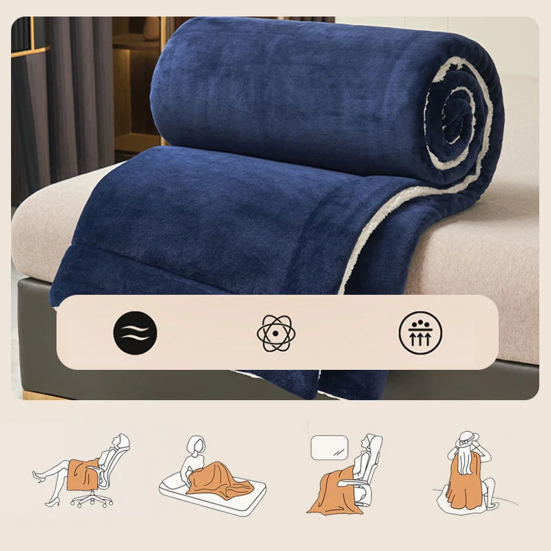 Double-Layer Velvet & Fleece Blanket