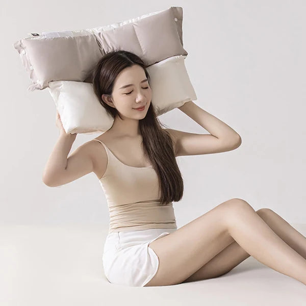 Dual-Zone Adjustable Sleep Pillow