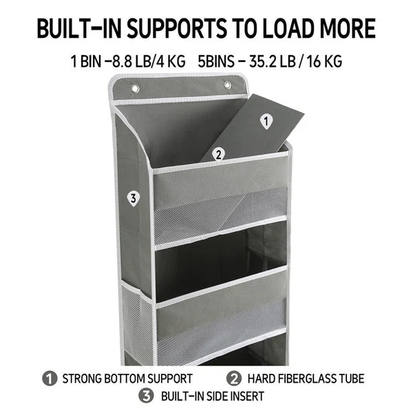 5-Tier Over-the-Door Storage Organiser