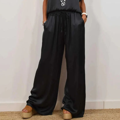 Women's Flowing Blouse & Wide Leg Trouser Set