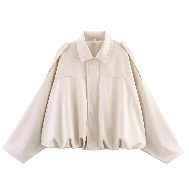 Women's Suede Look Zip Pilot Jacket