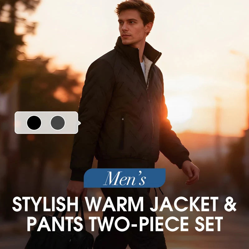 Men's Fleece-Lined Jacket & Trousers Set