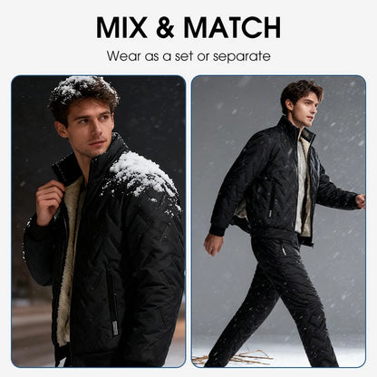Men's Fleece-Lined Jacket & Trousers Set