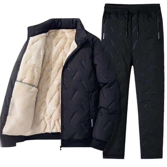 Men's Fleece-Lined Jacket & Trousers Set