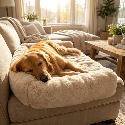 Plush Raised-Edge Pet Bed