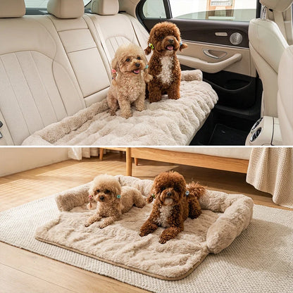 Plush Raised-Edge Pet Bed