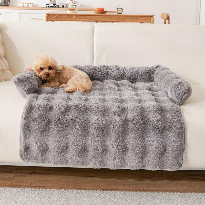 Plush Raised-Edge Pet Bed